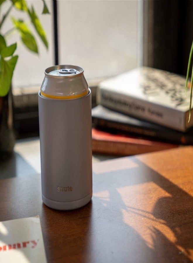 Snute Can Cooler for Beer, Soda, Sparkling Water | Vacuum Insulated Stainless Steel Drink Sleeve Holder for 12oz Can (Fog, Standard) - Image 2